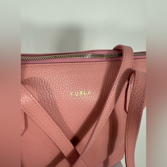 Furla XL leather tote never used poppy pink great for Spring/Summer Nordstrom - Picture 9 of 11